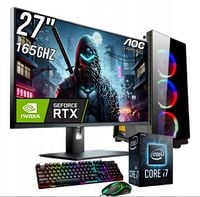 ZESTAW GAMINGOWY I7 32GB RTX 4070 12GB +MON 27" 165Hz WIN 11