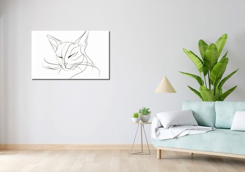 Obraz 100x60cm Linijny Kot na Arena.pl