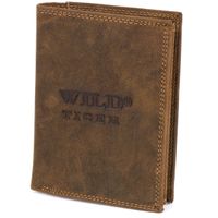 portfel męski pionowy wild tiger  rfid - ciemnobrązowy