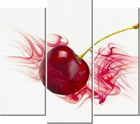 90 80CM OBRAZ T3 ELEM SOCZYSTA WIŚNIA DRUK ŚCIENNY