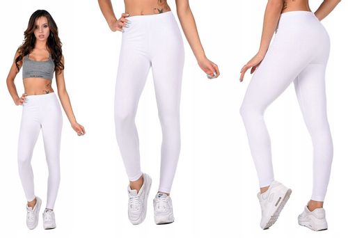 LEGGINSY bawełniane na gumce getry fitness M/38 na Arena.pl