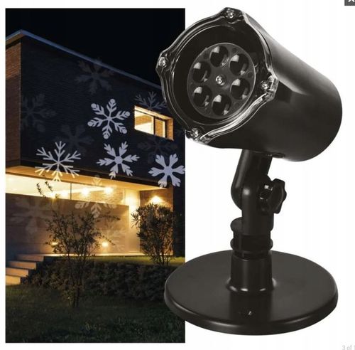 Projektor LED śnieżynki białe IP44 na Arena.pl