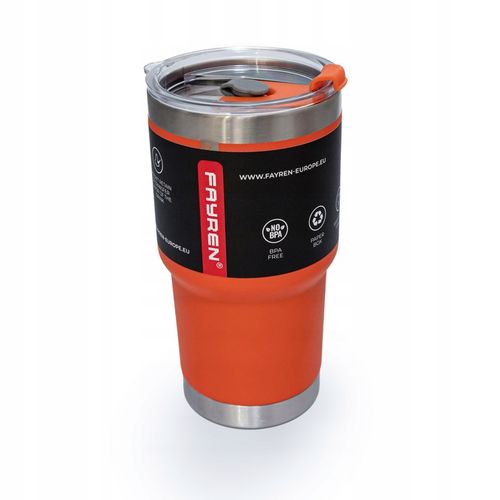 Fayren Kubek Termiczny 580ml Metro Apricot Crush do auta, pracy i na spacer na Arena.pl