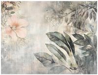 FOTOTAPETA LIŚCIE VINTAGE KWIATY BETON DO SYPIALNI SALONU TAPETA 350x250