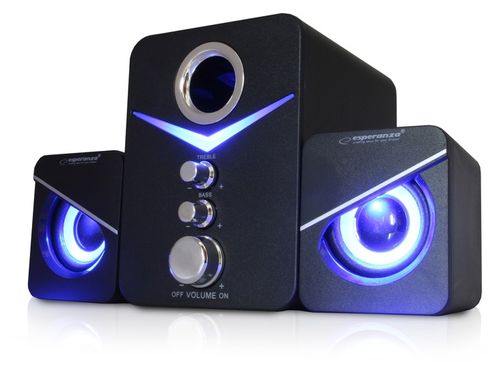 GŁOŚNIKI KOMPUTEROWE 2.1 USB LED MOCNE ZESTAW PC na Arena.pl