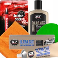 ZESTAW KREDKA +PASTA +WOSK KOLORYZUJĄCY SAMOCHODOWY DO USUWANIA RYS NA RYSY