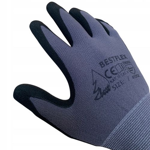 12 par rękawice rękawiczki robocze BEST FLEX spieniony NITRYL FOAM 10 - XL na Arena.pl