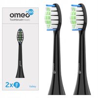 2 Końcówki do Szczoteczki Sonicznej OMEO +365 Classic Czarne Duże Główki