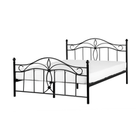 Łóżko metalowe 160 x 200 cm czarne ANTLIA