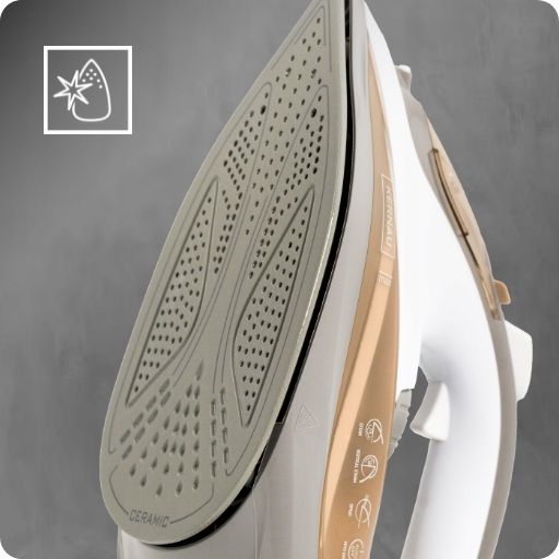 Żelazko parowe Kernau KSSI 2201 C 2200W Anti-Calc Stopa ceramiczna Titanum zdjęcie 4