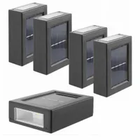 2xLAMPA SOLARNA LED ŚCIENNA ZEWNĘTRZNA ELEWACYJNA OŚWIETLENIE SOLARNE DOMU