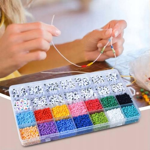 Zestaw Do Robienia Bransoletek Koraliki Do Robienia Bransoletek 12 000 SZT na Arena.pl