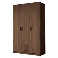 Szafa ADA I 120 cm - pojemna garderoba - ORZECH WARMIA+CZARNY