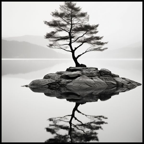 Plakat 90x90cm Samotne Drzewo zdjęcie 2