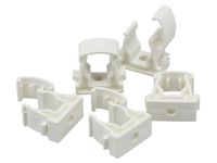 Uchwyt do rur peszel biały zamykany UZ-20 AKS Zielonka | 111568|100 szt.