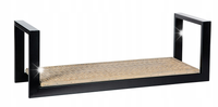 PÓŁKA wisząca STYL LOFT bambusowa czarna 60x20cm