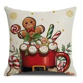 poszewka na poduszkę 45 x 45 cm motyw świąteczny boho pod199