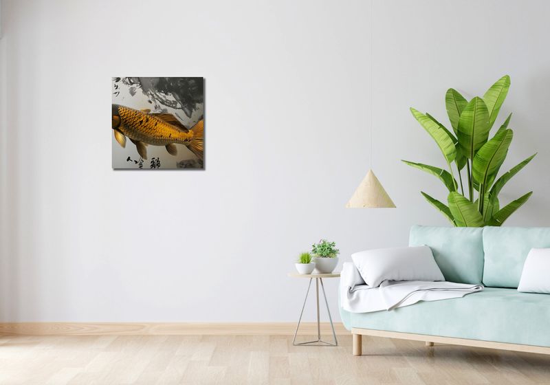 Obraz 50x50cm Spokojna Ryba Koi zdjęcie 2