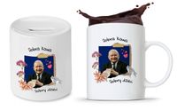 Zestaw Śmieszny Pis Kaczyński Kubek + Skarbonka Z Nadrukiem Ze Zdjęciem