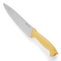 nóż kucharski do drobiu haccp 320mm - żółty - hendi 842638