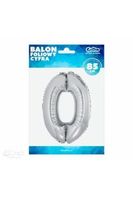 balon cyfra ,,0'' 92 cm srebrny  fg-c85s0