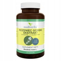 MEDVERITA RÓŻENIEC GÓRSKI EKSTRAKT 120 KAPSUŁEK ADAPTOGEN, WSPARCIE ENERGI