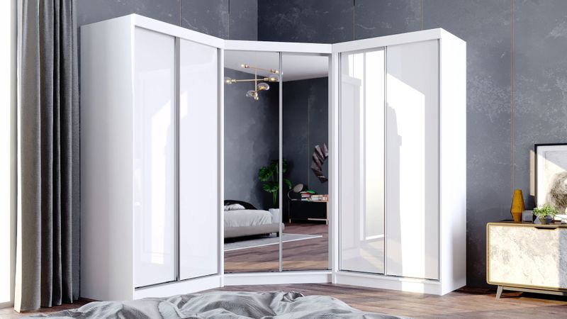 Szafa przesuwna NAROŻNA PARIS lustro na froncie zdjęcie 7