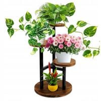 KWIETNIK STOJĄCY Stojak na Kwiaty Kwiatki Rośliny Metalowy Drewniany