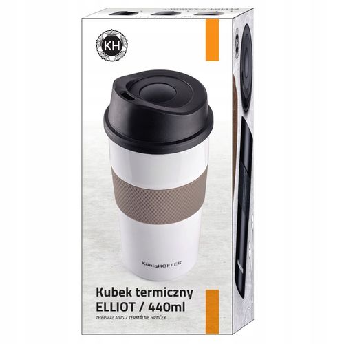 KONIGHOFFER ELLIOT KUBEK TERMICZNY 440ml BIAŁY na Arena.pl