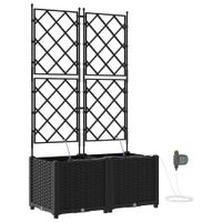 Donice ogrodowe Czarny 80 x 40 x 142 cm Stal