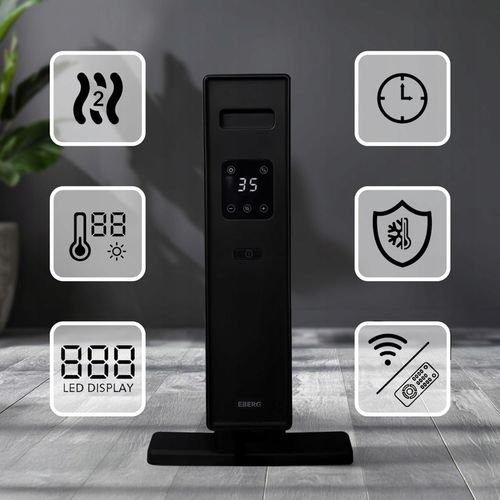 Grzejnik elektryczny konwektorowy EBERG DEXO 2000W WiFi termostat LED pilot na Arena.pl