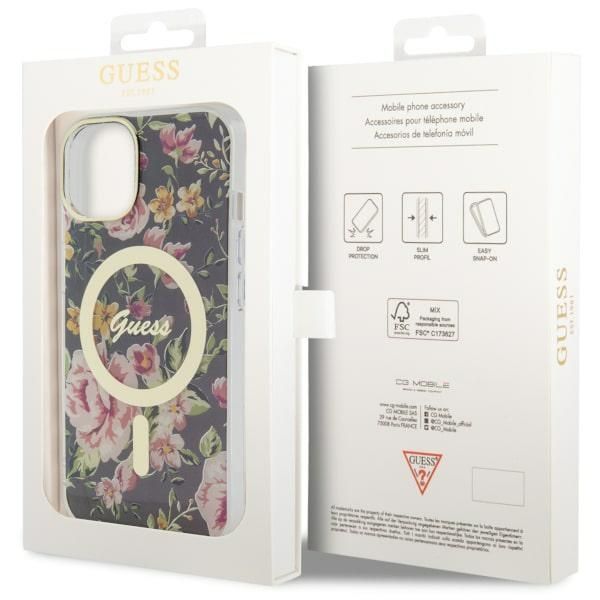 Etui Guess do iPhone 15, iPhone 14, iPhone 13, Czarny, MagSafe zdjęcie 8