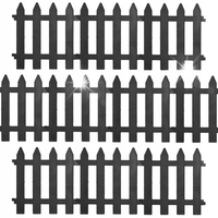 PŁOTEK OGRODOWY OBRZEŻE RABATOWE PLASTIKOWY PALISADA GRAFITOWY 10 SZT.