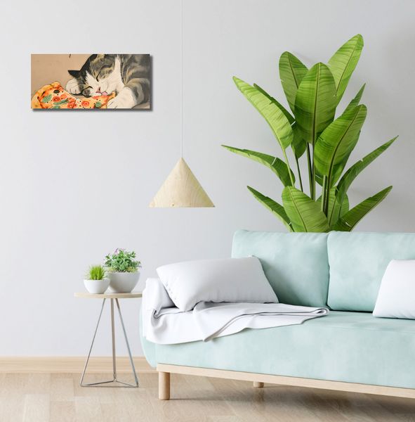 Obraz 50x20cm Pizza Dla Kota zdjęcie 2