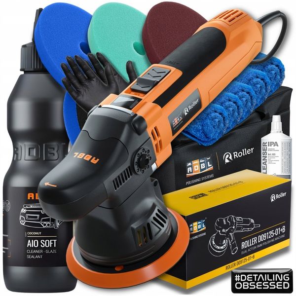 ADBL ROLLER MASZYNA POLERSKA 9MM D09125-01 + PASTA POLERSKA, 3 PADY, TORBA zdjęcie 1