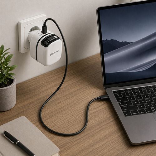 Qoltec Ładowarka GaN 65W USB-C PD/PPS na Arena.pl