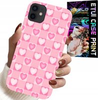 ETUI DO IPHONE 11 - SERCA KRATKA RÓŻOWA OBUDOWA CASE + SZKŁO