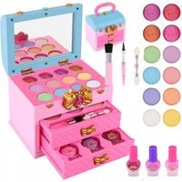 Kuferek kosmetyków makijaż cienie domowe spa MAKEUP ZESTAW DO MALOWANIA XXL