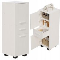 Szafka regał słupek 2 drzwi funkcjonalna z szufladą nowoczesna loft biała