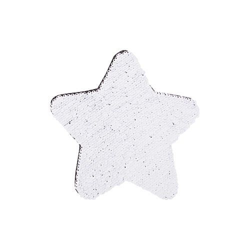 Dwukolorowe cekiny do sublimacji i aplikacji na tekstyliach - niebieska gwiazda na Arena.pl