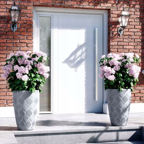 Doniczka okrągła Flow Slim 40 | Antracyt na Arena.pl