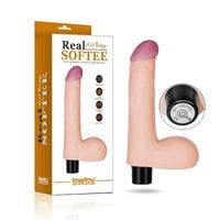 realistyczny wibrator penis z jadrami 17 cm