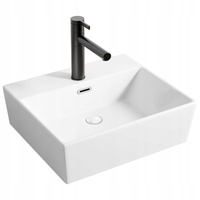 UMYWALKA CERAMICZNA STAWIANA BIAŁA NABLATOWA PROSTOKĄTNA DUŻA 40 x 30 CM