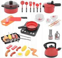 KUCHNIA DLA DZIECI GARNKI PATELNIA PŁYTA ŁYŻKI XXL