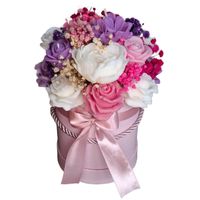 Flower Box Świece Sojowe Wieczny Bukiet Kwiaty Prezent Urodziny Dzień