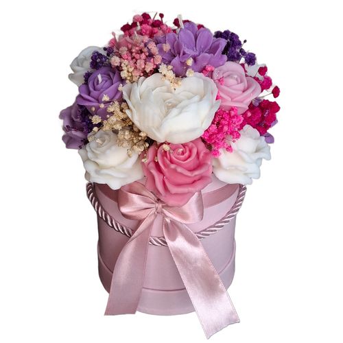 Flower Box Świece Sojowe Wieczny Bukiet Kwiaty Prezent Urodziny Dzień na Arena.pl