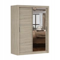 Szafa przesuwna LYON 150x64 SONOMA/SONOMA+LUSTRO półki pojemna PRODUCENT