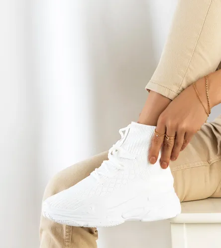 Białe sneakersy skarpetkowe Dowden 41 na Arena.pl
