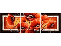 90X30CM MOC MAKÓW TRÓJ OBRAZ