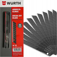 Wurth Ostrza Łamane Noży Nożyka Wymienne Czarne Wyjątkowo Ostre 9mm